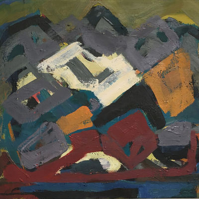 Manfred Zoller, Schneeschmelze, 2020, Öl auf Leinwand, 40 x 50 cm