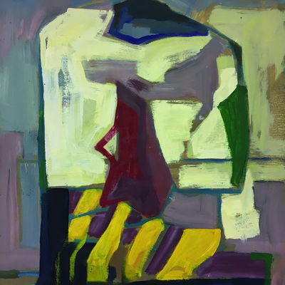 Manfred Zoller, Weiße Matten, 2020, Öl auf Leinwand, 60 x 50 cm