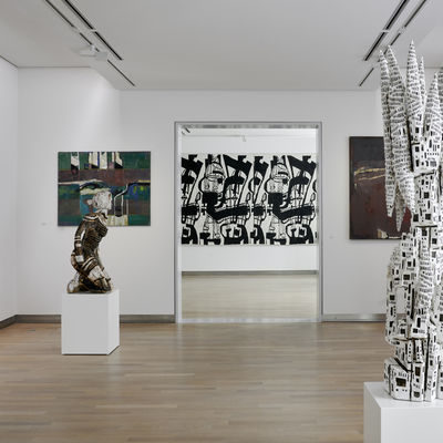 Blick in die Ausstellung Skulpturen, Malerei und Assemblagen | Klaus Hack und Manfred Zoller - 4